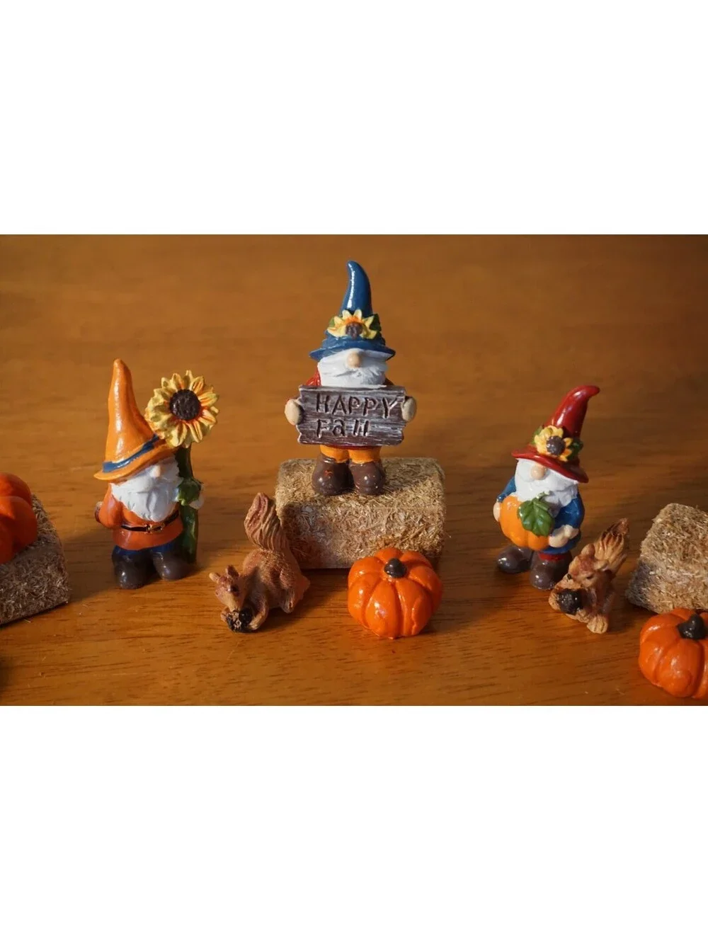 13 Fall Gnome Pumpkins Halloween Village House Farm Garden Accessories Decor NEW